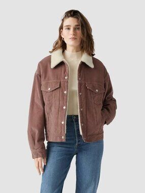 Levi's Women's Corduroy 90s Sherpa Trucker Jacket Size XL